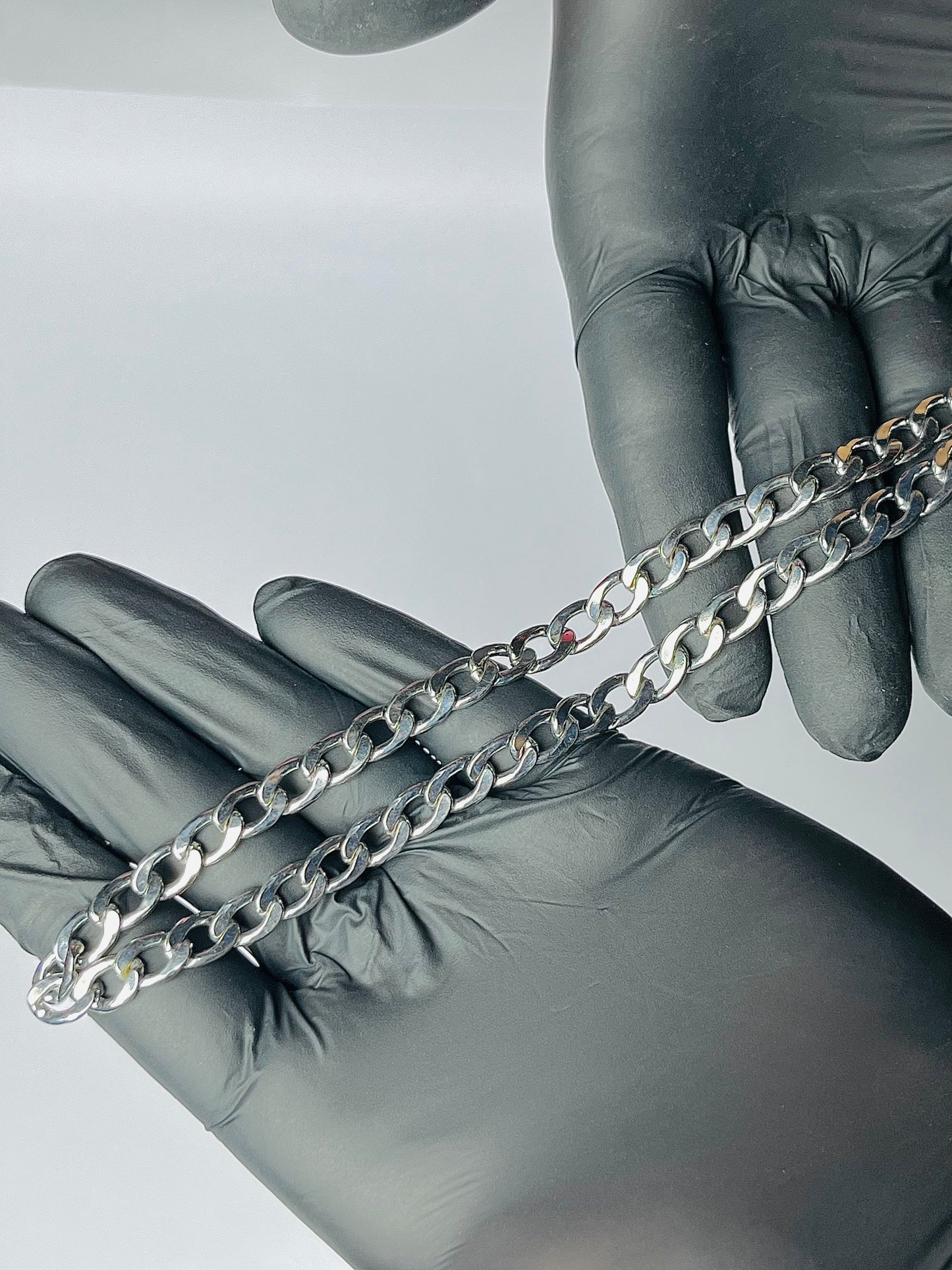 Stainless Steel Cuban Link Chain + Free Matching Bracelet